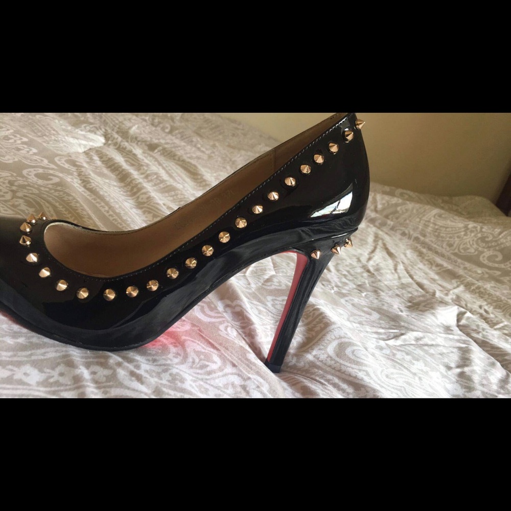 Patent leather pumps